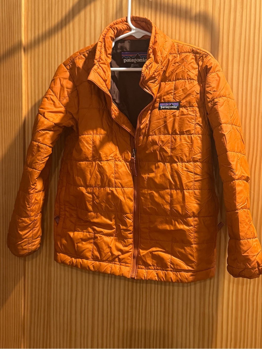 Patagonia Kids Orange Packable Puffer Jacket